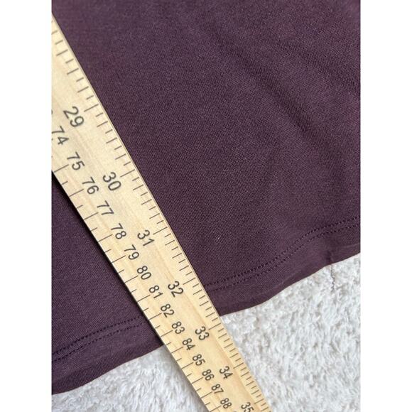 Eileen Fisher Long Sleeve Cowl Neck Tunic Top plum  Size L - Picture 5 of 9
